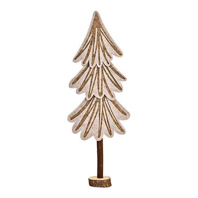 Soporte para árbol de Navidad de fieltro beige (An/Al/Pr) 16x45x5cm