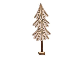 Support pour sapin de Noël en feutre beige (L/H/P) 16x45x5cm