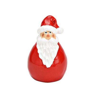 Nikolaus aus Keramik rot, weiß (B/H/T) 6x10x6cm