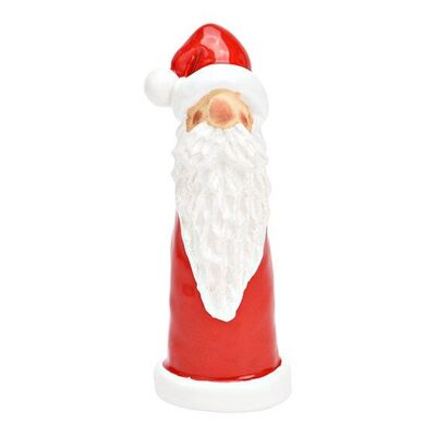 Papá Noel de cerámica rojo, blanco (An/Al/Pr) 6x17x6cm