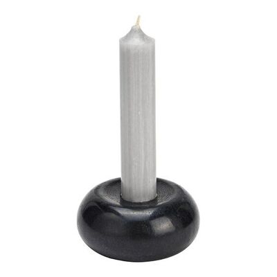 Kerzenhalter aus Marmor schwarz (B/H/T) 8x4x8cm