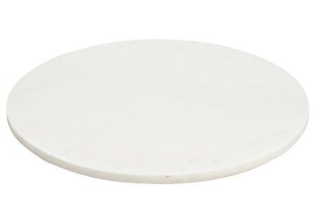 Planche à découper en marbre blanc Ø30cm