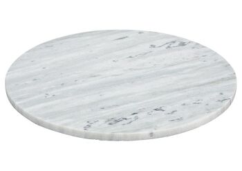 Planche à découper en marbre grès gris (L/H/P) 30x1x30cm Ø30cm