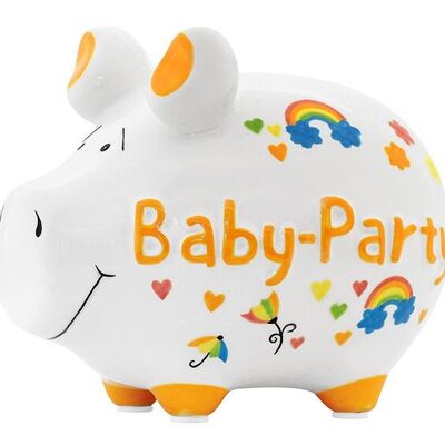 Spardose KCG Kleinschwein Babyparty aus Keramik bunt (B/H/T) 12x9x9cm