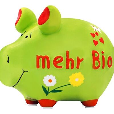 Spardose KCG Kleinschwein Mehr Bio aus Keramik bunt (B/H/T) 12x9x9cm