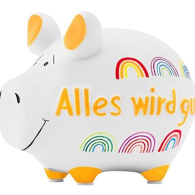 Spardose KCG Kleinschwein Alles wird gut aus Keramik bunt (B/H/T) 12x9x9cm