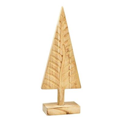 Supporto per albero di Natale in legno naturale di Paulownia (L/A/P) 24x62x12 cm