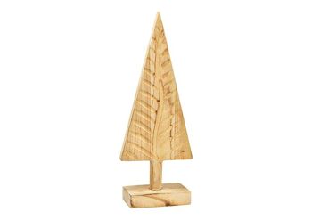 Support pour sapin de Noël en bois naturel de Paulownia (L/H/P) 24x62x12cm