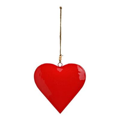 Corazón colgante de metal rojo (An/Al/Pr) 19x19x2cm