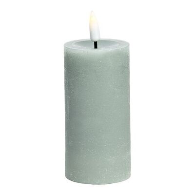 Candle LED sage with timer by remote control made of wax (W/H/D) 5x10x5cm
