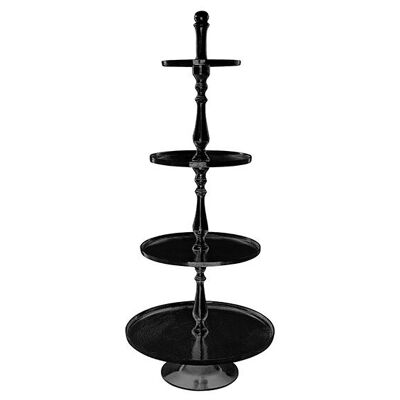 Etagere mit 4 Ebenen aus Metall schwarz (B/H/T) 53x130x53cm