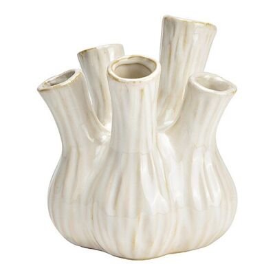 Vaso in ceramica bianca (L/A/P) 13x16x13 cm