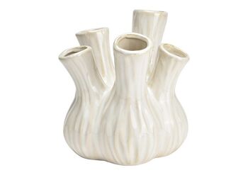 Vase en céramique blanche (L/H/P) 20x21x20cm