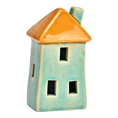 Casa in ceramica menta (L/A/P) 7x14x6 cm