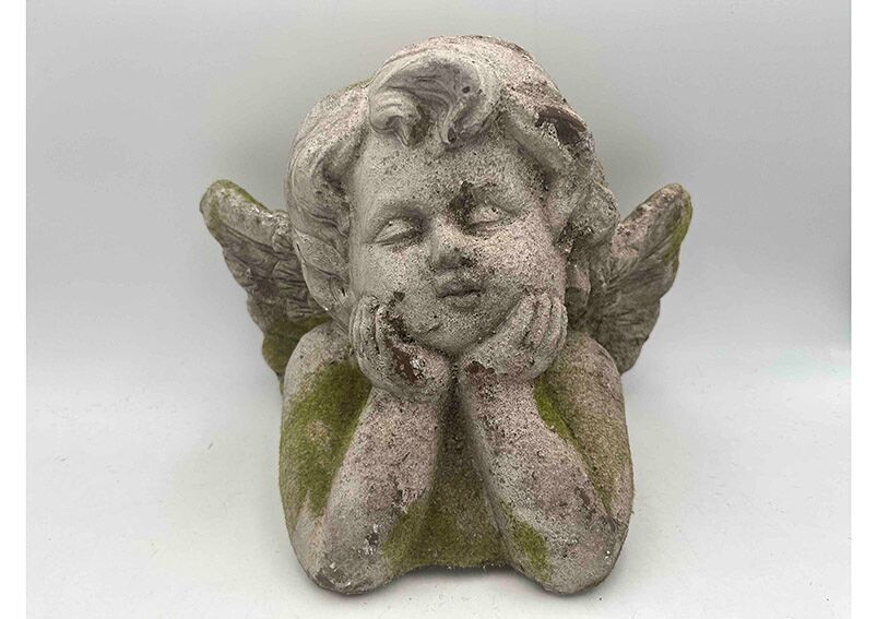 Angelo in magnesia finitura rustica naturale (L/A/P) 29x18x23 cm