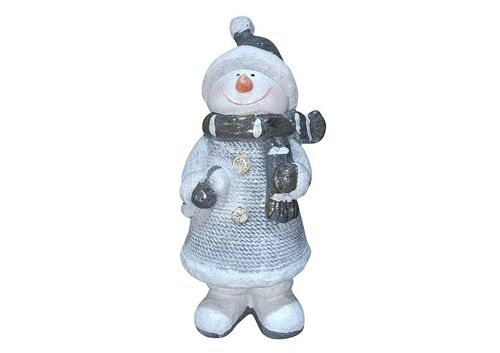 Schneemann aus Magnesia grau (B/H/T) 26x53x21cm