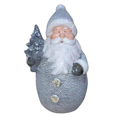 Babbo Natale in grigio magnesia (L/A/P) 25x40x18 cm