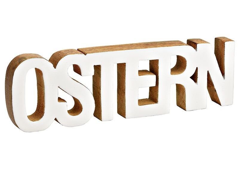 Stand pasquale in legno di mango bianco (L/A/P) 26x8x2 cm