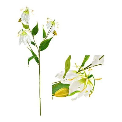 Kunstblume Lilie Gloriosa aus Kunststoff weiß (H) 84cm