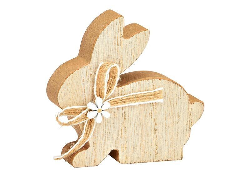 Coniglietto in legno naturale (L/A/P) 8x8x2 cm