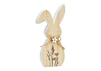 Lapin en bois naturel (L/H/P) 9x20x2cm