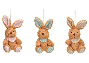 Lapin en peluche beige 3 fois, (L/H/P) 9x15x6cm