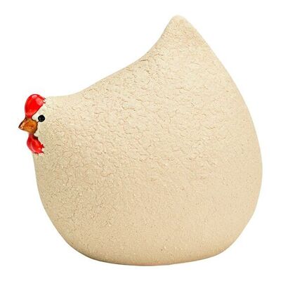 Pollo in ceramica beige (L/A/P) 9x8x8 cm