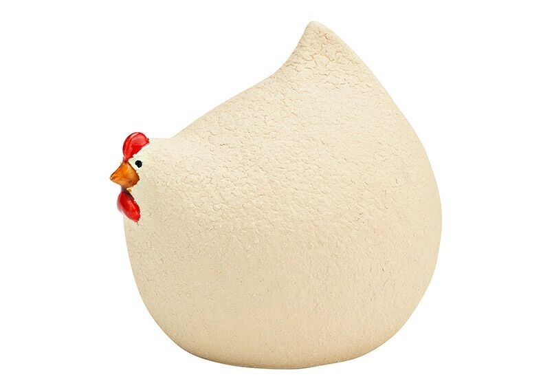 Huhn aus Keramik beige (B/H/T) 14x15x12cm