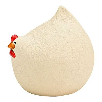 Pollo in ceramica beige (L/A/P) 14x15x12 cm