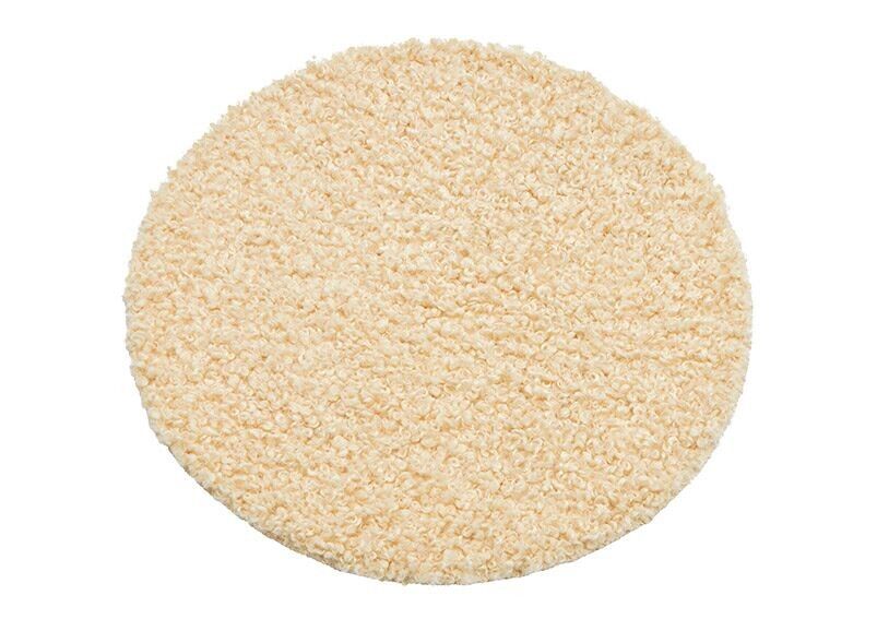 Sitzauflage aus Polyester beige Ø34cm
