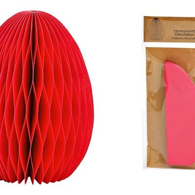 Honeycomb Osterei aus Papier/Pappe pink/rosa (B/H/T) 11x15x11cm