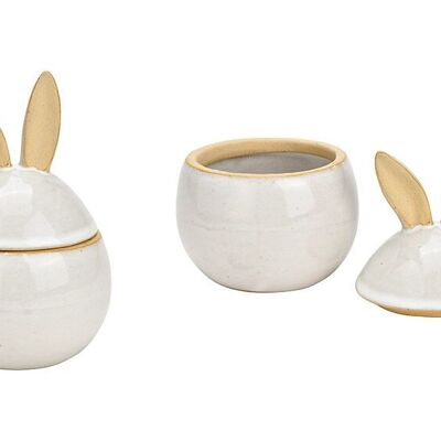 Caja conejo cerámica blanca (An/Al/Pr) 9x14x9cm
