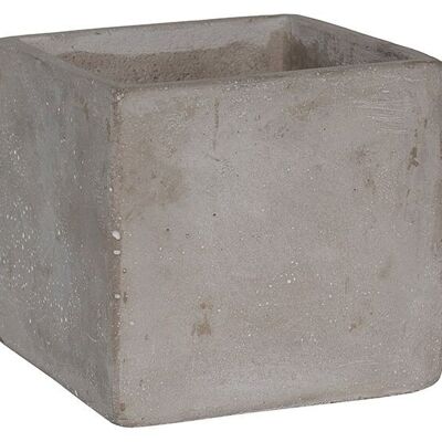 Maceta Macetas de cerámica de cemento natural (An/Al/Pr) 10x10x10cm