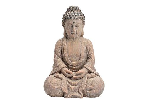 Buddha aus Magnesia antique braun (B/H/T) 32x24x47cm