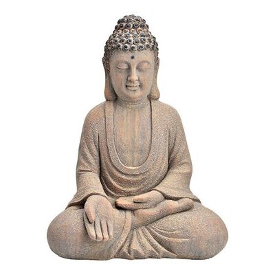 Buddha in magnesia marrone antico (L/A/P) 42x58x31 cm