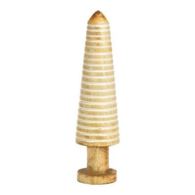 Soporte para árbol de Navidad de madera de mango blanco (An/Al/Pr) 7x24x7cm