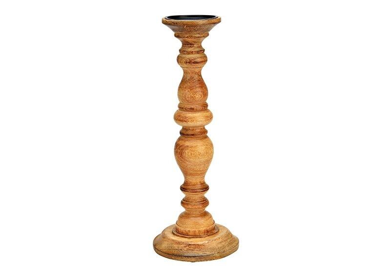 Kerzenhalter aus Mangoholz natur (B/H/T) 15x40x15cm