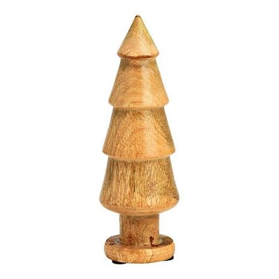 Albero di Natale in legno di mango naturale (L/A/P) 8x21x8 cm