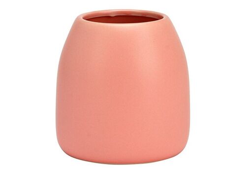 Vase aus Porzellan pink/rosa (B/H/T) 11x10x11cm
