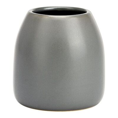 Vase en porcelaine grise (L/H/P) 11x10x11cm
