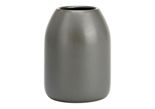 Vase aus Porzellan grau (B/H/T) 11x14x11cm