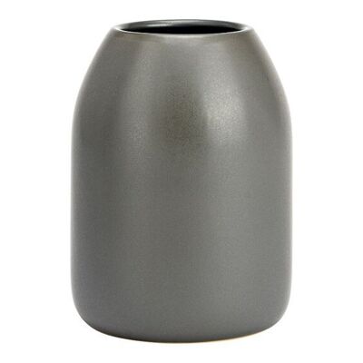 Vase aus Porzellan grau (B/H/T) 11x14x11cm