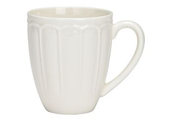 Mug en porcelaine blanche (L/H/P) 9x11x9cm