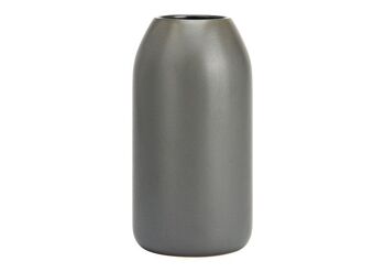 Vase en porcelaine grise (L/H/P) 11x20x11cm