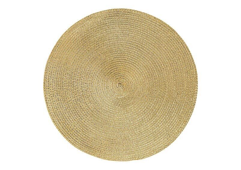 Set de table en plastique doré Ø38cm