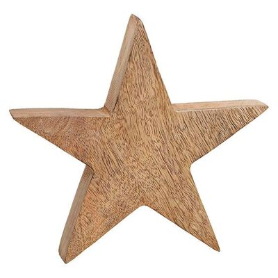 Estrella de madera de mango marrón (An/Al/Pr) 20x20x4cm