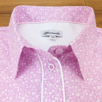 Grenouille Chemise à manches longues lilas pâle et blanc à fleurs 5