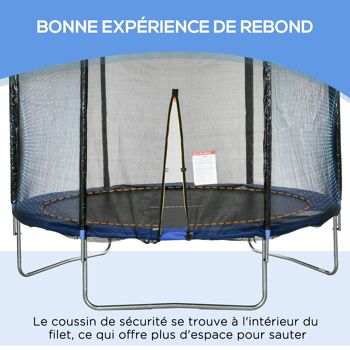 Trampoline d'extérieur avec filet de sécurité Ø305 cm pour enfants et adultes 4