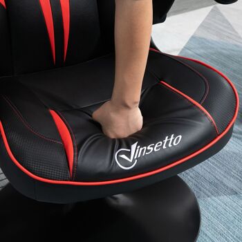 Fauteuil gamer chaise de jeu gaming pivotante ergonomique hauteur réglable accoudoirs revelables coussin têtière inclus 9