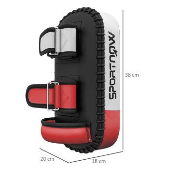 SPORTNOW Bouclier de frappe coussin PAO de boxe Muay Thai Karaté Taekwondo Kickboxing Home Training protection - Noir 5